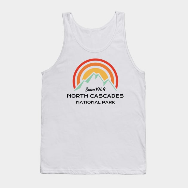 North Cascades National Park Retro Tank Top by roamfree